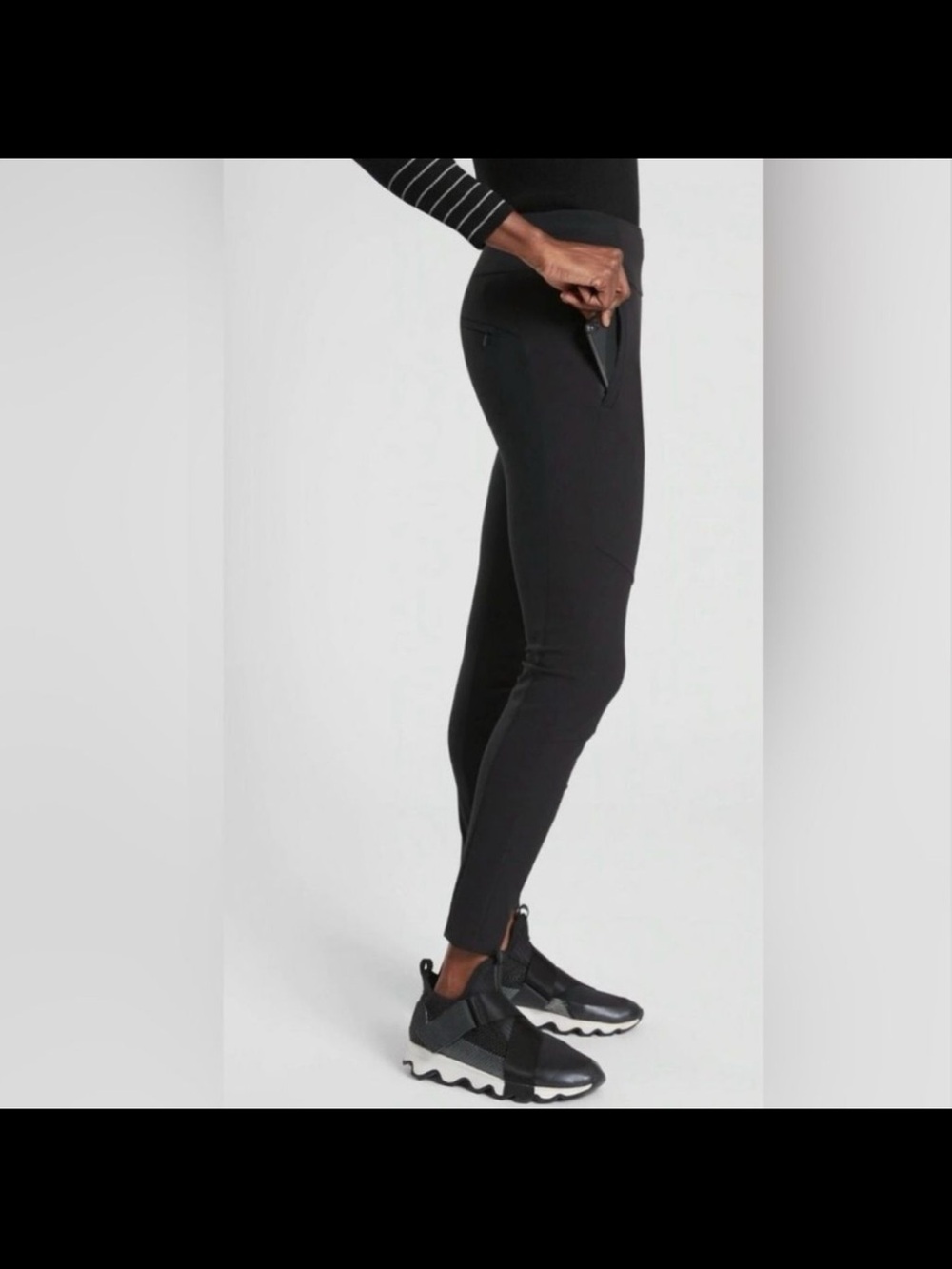 Athleta Headlands Hybrid Trek Tight in Black Size 4 - Picture 2 of 8